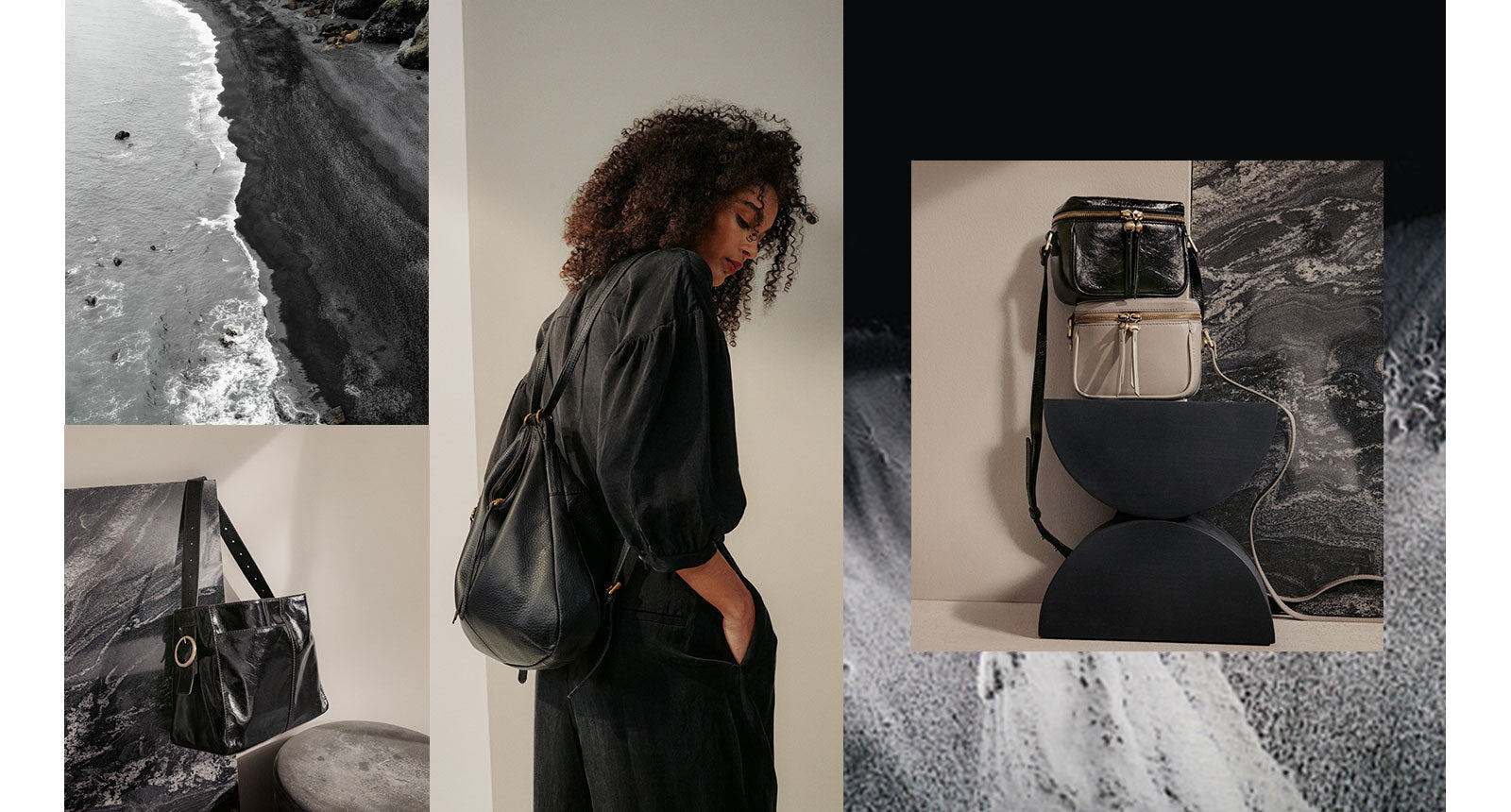 From the edge of a volcano to the place where dusk meets dawn, our black leathers breathe new life into the timeless shade
