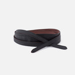 Black and Dark Brown Wrap Belt Hobo 