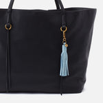 Blue Topaz Short Tassel Bag Charm Hobo 