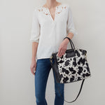 Cow Print Black And White Sheila Large Satchel Hobo 