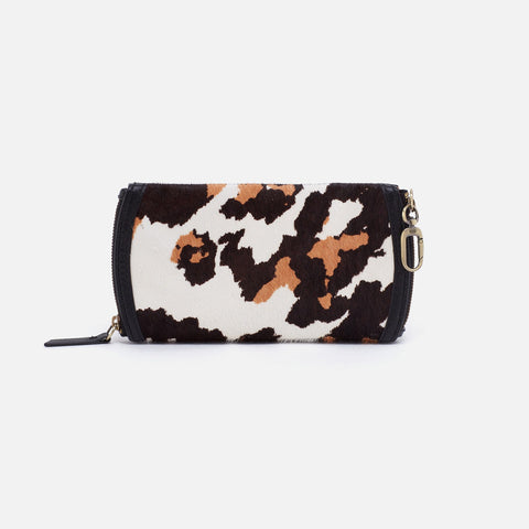 Cow Print Black And Brown Hobo GO Double Eyeglass Case