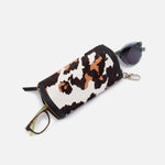 Cow Print Black And Brown Spark GO Double Eyeglass Case Hobo 