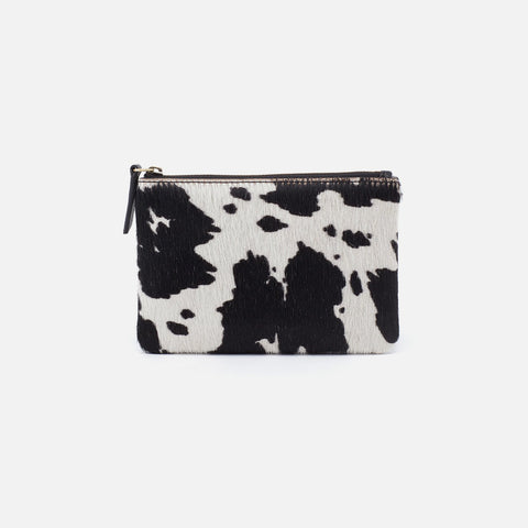 Cow Print Black And White Hobo Small Travel Pouch