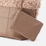 Taupe Gaby Small + Shearling Tote Hobo 
