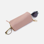 Lotus Spark GO Double Eyeglass Case Hobo  Velvet Pebbled Leather 