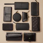 Black Keen Continental Wallet Hobo  Velvet Pebbled Leather 