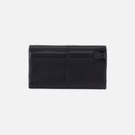 Black Keen Continental Wallet Hobo  Velvet Pebbled Leather 