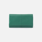 Garden Green Keen Continental Wallet Hobo  Velvet Pebbled Leather 
