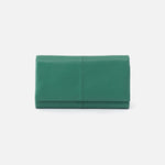 Garden Green Keen Continental Wallet Hobo  Velvet Pebbled Leather 