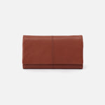 Toffee Keen Continental Wallet Hobo  Velvet Pebbled Leather 