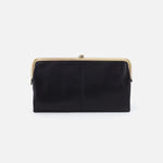 Black Lauren Clutch-Wallet Hobo  Velvet Pebbled Leather 