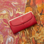 Scarlet Lauren Clutch-Wallet Hobo  Velvet Pebbled Leather 