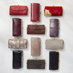 Slate Lauren Clutch-Wallet Hobo  Velvet Pebbled Leather 