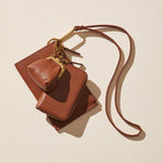 Toffee Move GO Clip Wallet Hobo  Velvet Pebbled Leather 