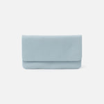 Pale Blue Paca Continental Wallet Hobo  Velvet Pebbled Leather 