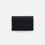 Black Jill Trifold Wallet Hobo  Velvet Pebbled Leather 