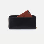 Black Waltz Continental Wallet Hobo  Velvet Pebbled Leather 