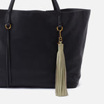 Cactus Long Tassel Bag Charm Hobo  Velvet Pebbled Leather 
