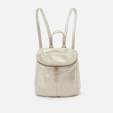 Pearled Silver Hobo Backpack