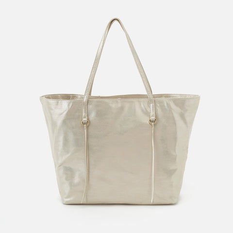 Pearled Silver Hobo Large Tote