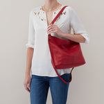 Scarlet Pier Shoulder Bag Hobo  Velvet Pebbled Leather 