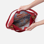 Scarlet Pier Shoulder Bag Hobo  Velvet Pebbled Leather 
