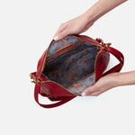 Scarlet Merrin Convertible Backpack Hobo  Velvet Pebbled Leather 