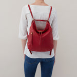 Scarlet Merrin Convertible Backpack Hobo  Velvet Pebbled Leather 