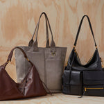 Mahogany Paulette Shoulder Bag Hobo  Velvet Pebbled Leather 