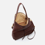 Mahogany Explorer Shoulder Bag Hobo  Velvet Pebbled Leather 