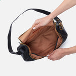 Black Fern Convertible Shoulder Bag Hobo 