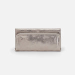 Distressed Platinum Rachel Continental Wallet Hobo 