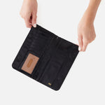 Black Angle Continental Wallet Hobo 