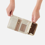Pearled Silver Robin Compact Wallet Hobo 