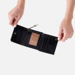 Black Ava Compact Wallet Hobo 