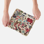 Floral Stitch Print Lauren Clutch-Wallet Hobo 