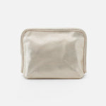 Pearled Silver Beauty Cosmetic Pouch Hobo 