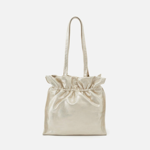 Pearled Silver Hobo Shoulder Bag