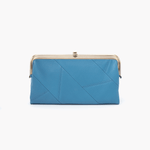 Dusty Blue Lauren Clutch-Wallet Hobo  Velvet Pebbled Leather 