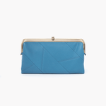 Dusty Blue Lauren Clutch-Wallet Hobo  Velvet Pebbled Leather 